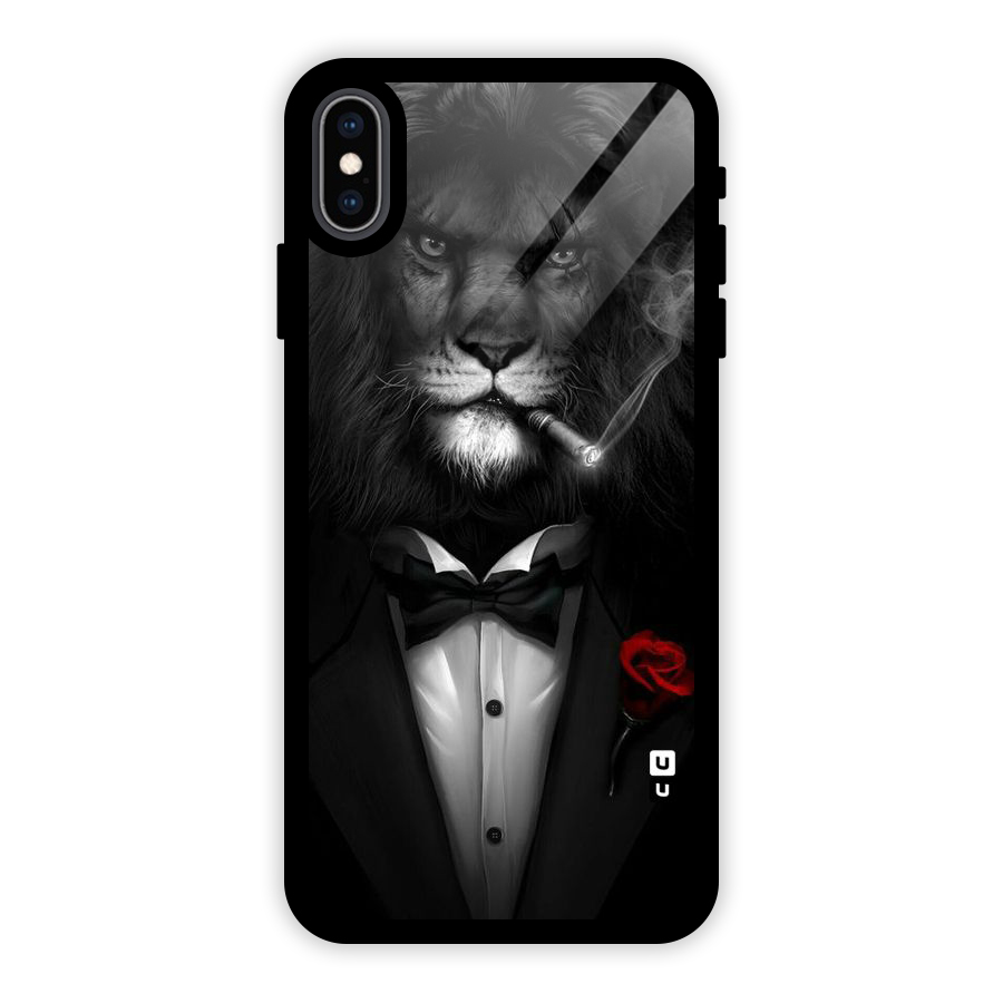 Lion Class Glass Back Case for iPhone XS Max