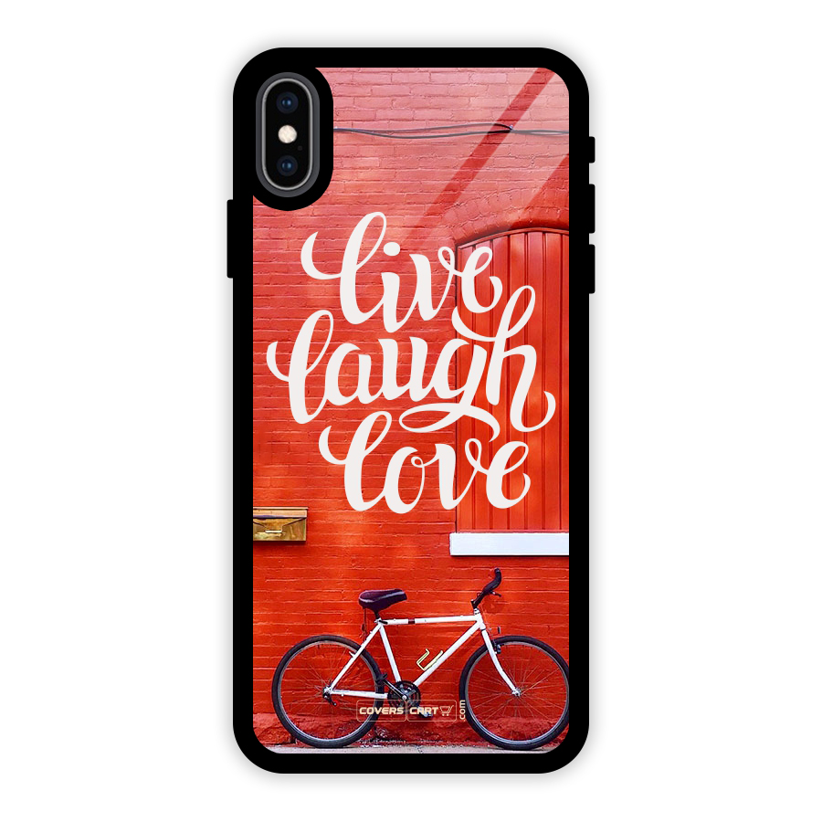 Live Laugh Love Glass Back Case for iPhone XS Max