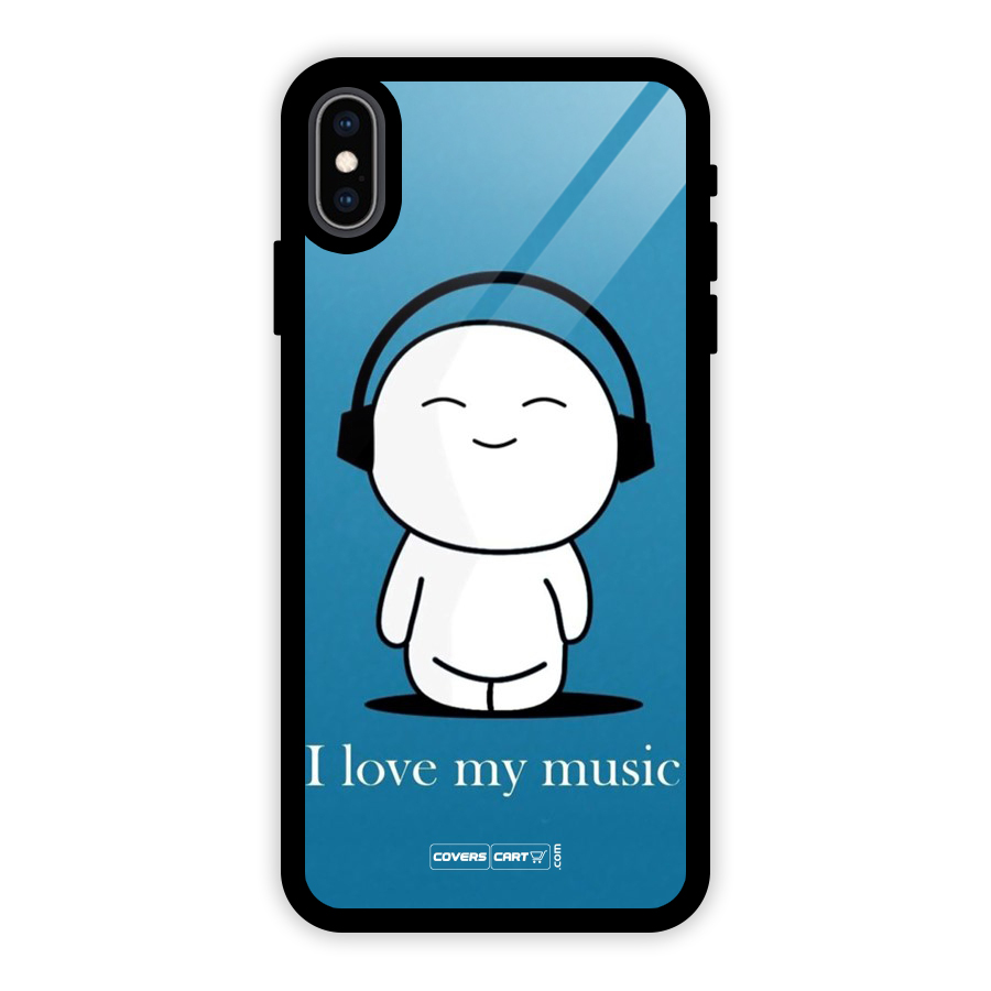 Love for Music Glass Back Case for iPhone XS Max