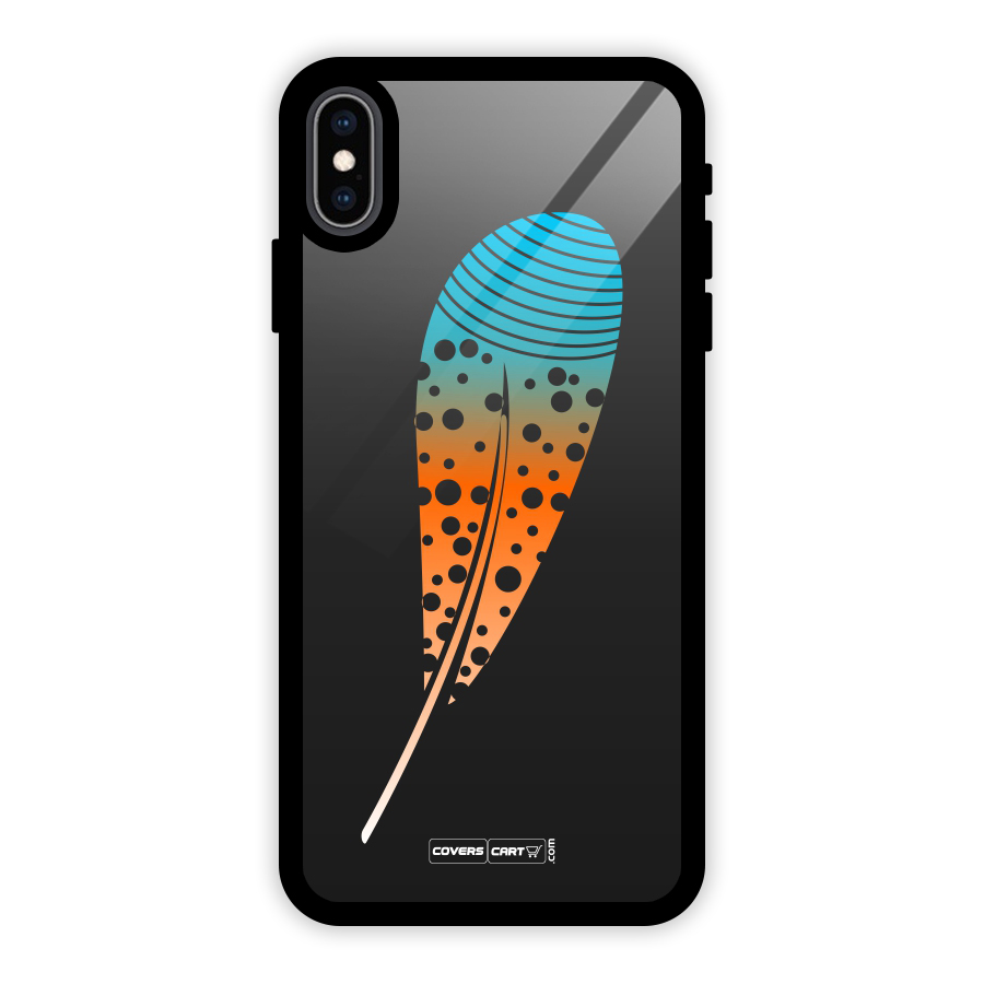 Magical Feather Glass Back Case for iPhone XS Max
