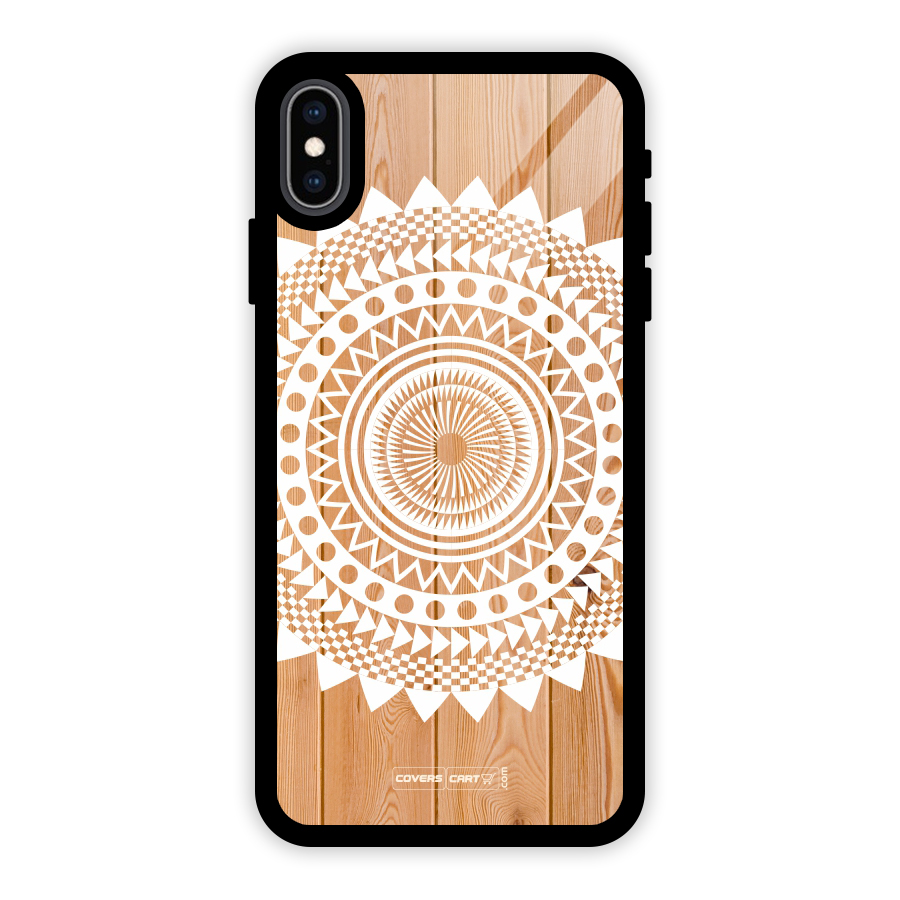 Mandala Design Glass Back Case for iPhone XS Max
