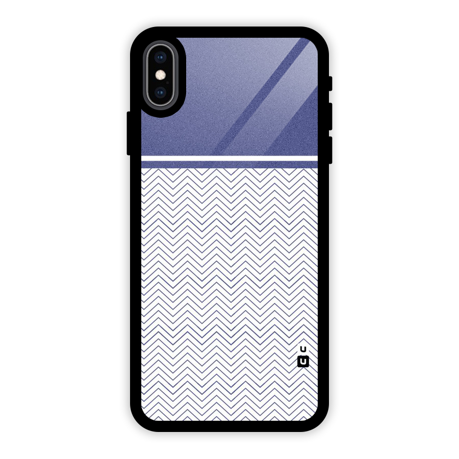 Melange Striped Pattern Glass Back Case for iPhone XS Max