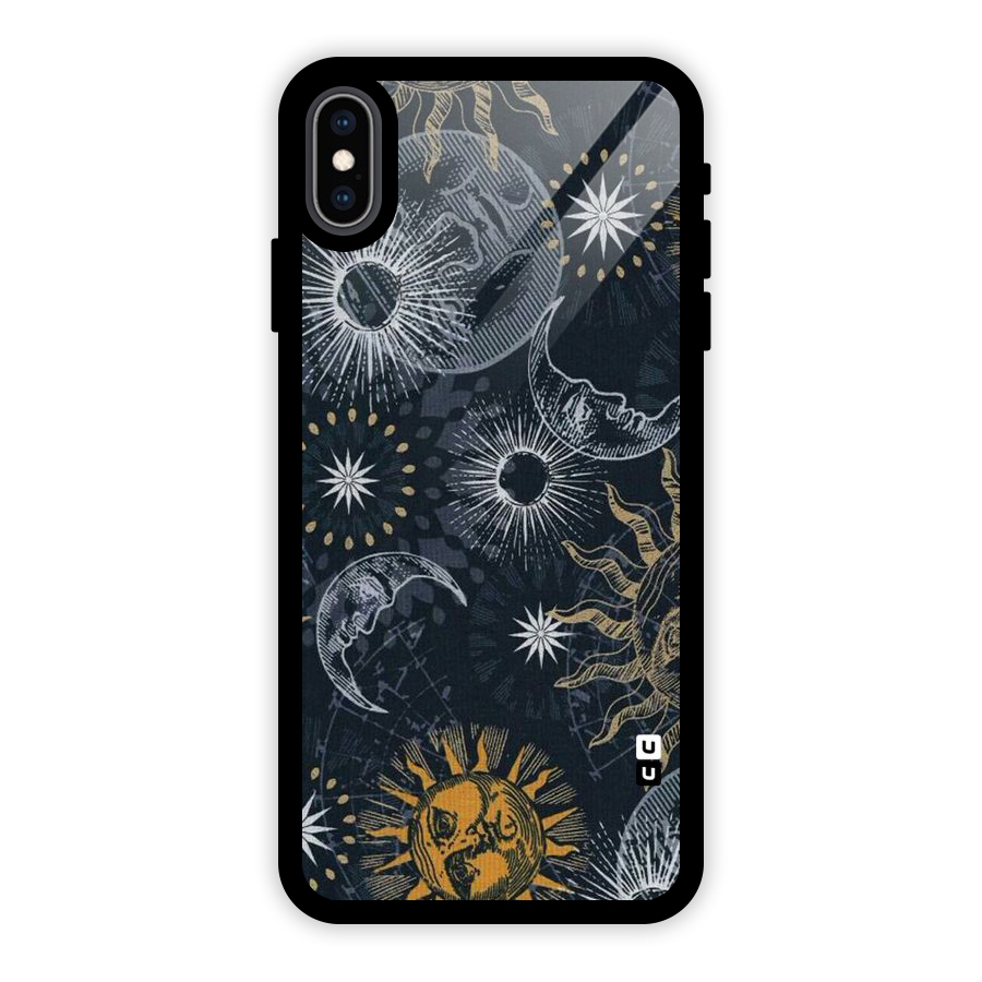 Moon And Sun Glass Back Case for iPhone XS Max