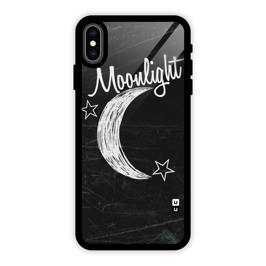 Moon Light Glass Back Case for iPhone XS Max
