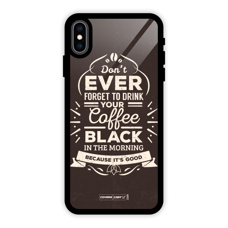 Morning Coffee Love Glass Back Case for iPhone XS Max