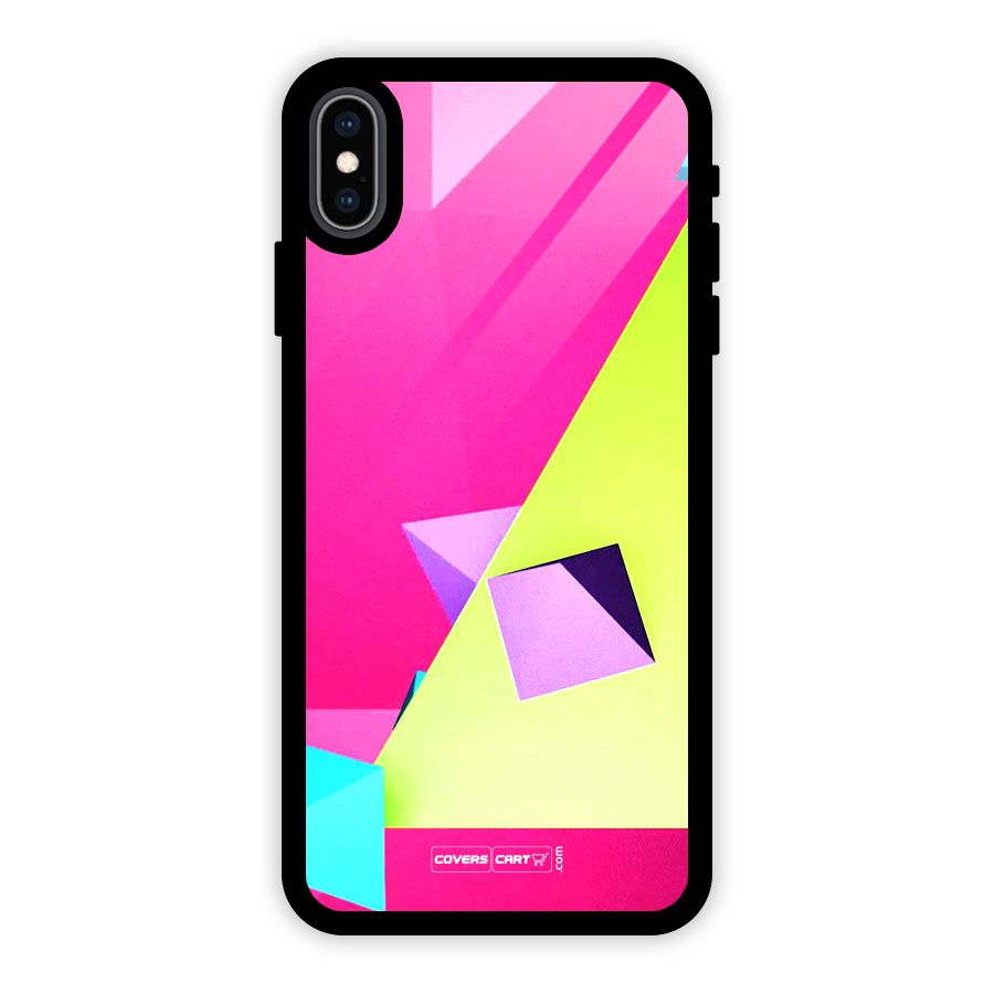 Motion Triangles Glass Back Case for iPhone XS Max