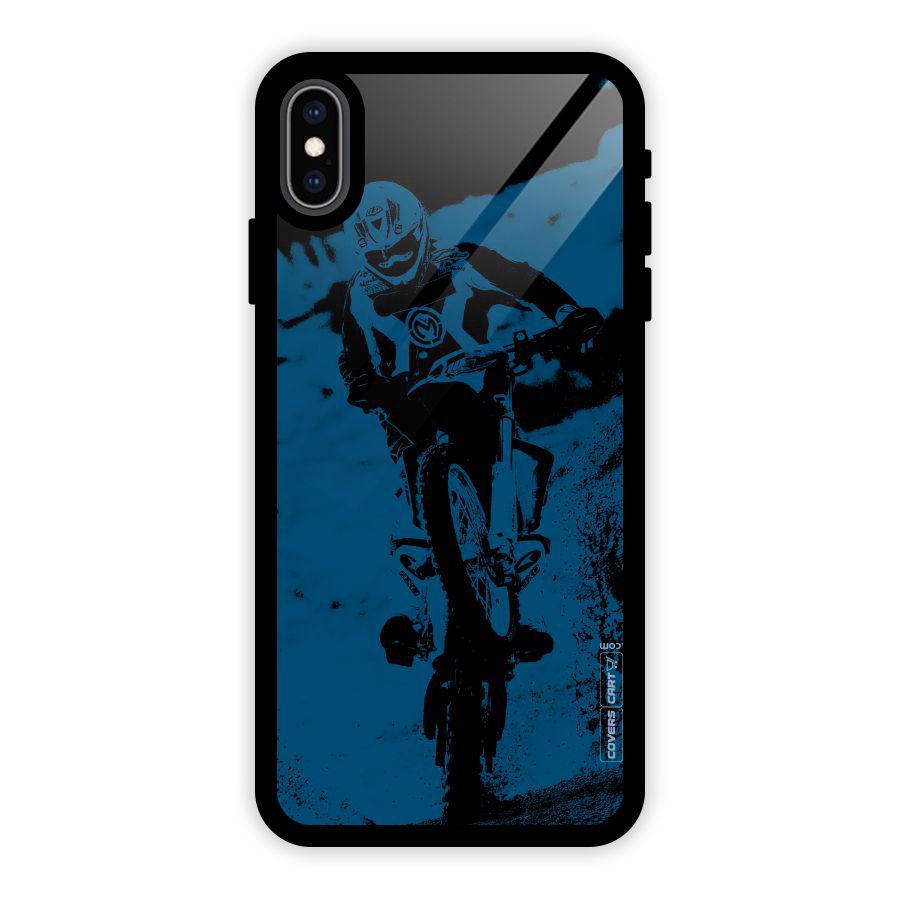 Moto Combat Glass Back Case for iPhone XS Max