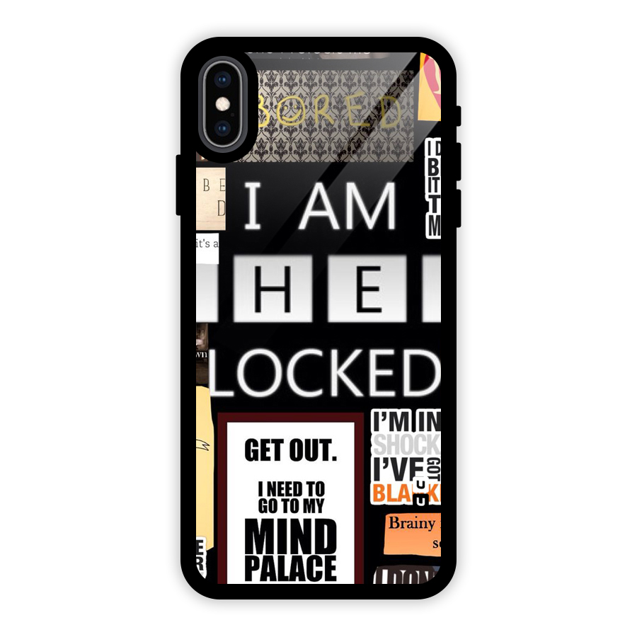 Mystery Pattern Glass Back Case for iPhone XS Max