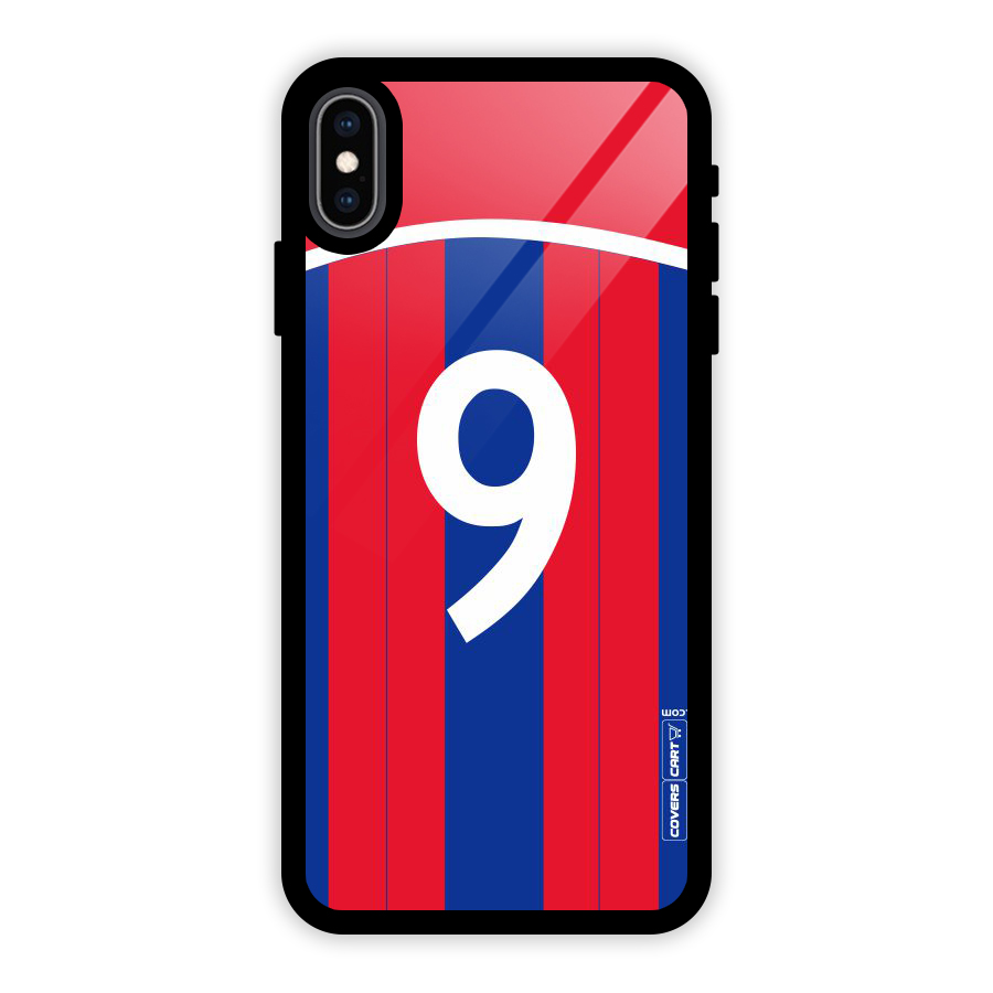 Number 9 Jersey Glass Back Case for iPhone XS Max