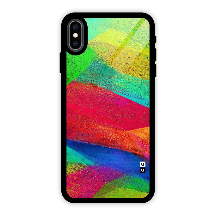Paint Art Pattern Glass Back Case for iPhone XS Max