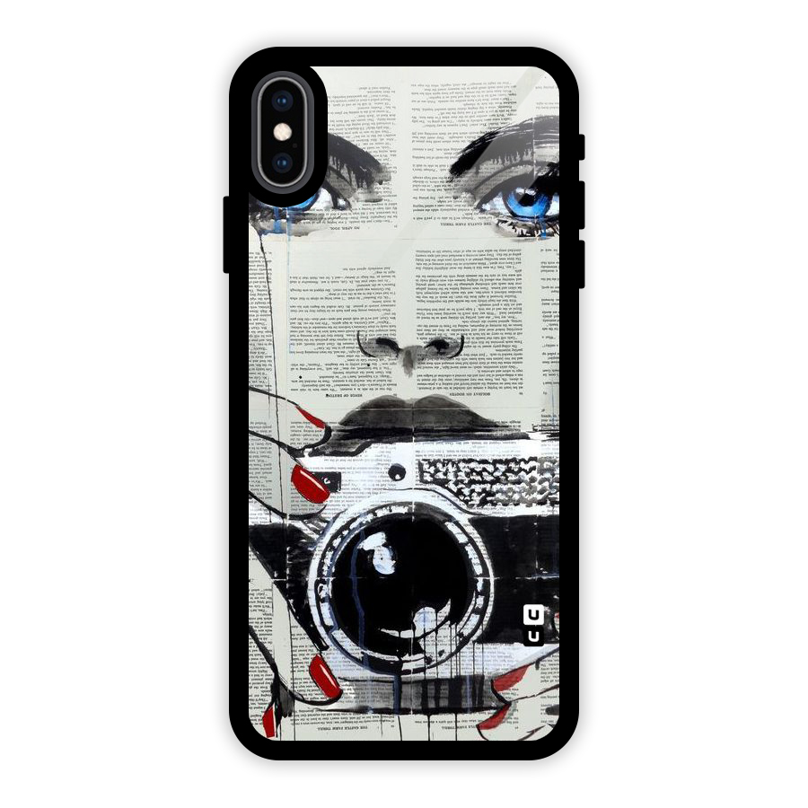 Paper Face Beauty Glass Back Case for iPhone XS Max