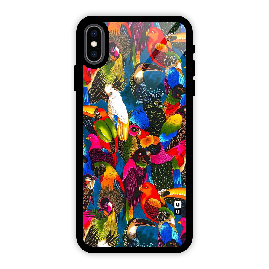 Parrot Art Glass Back Case for iPhone XS Max