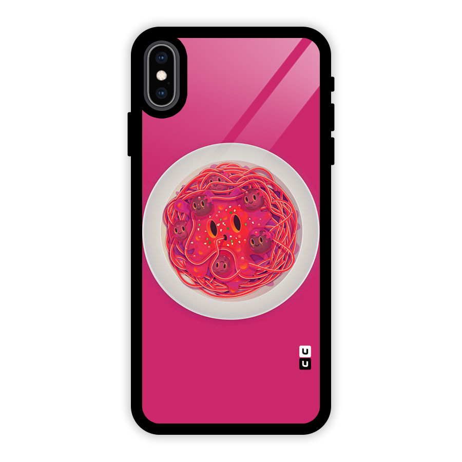 Pasta Cute Glass Back Case for iPhone XS Max