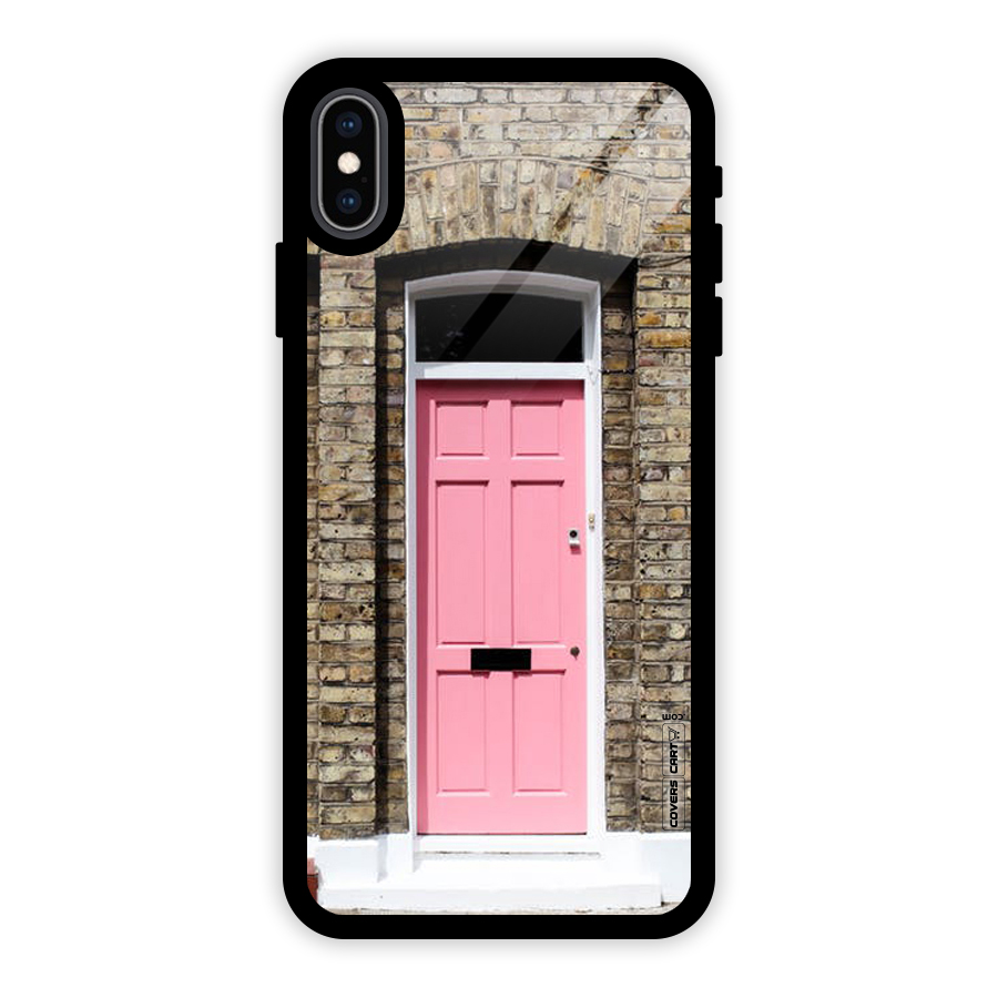 Pastel Pink Door Glass Back Case for iPhone XS Max