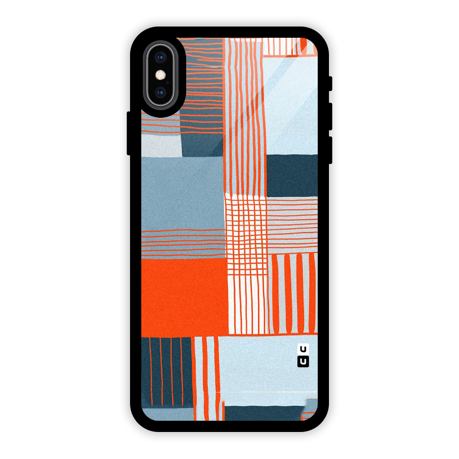 Pattern In Lines Glass Back Case for iPhone XS Max