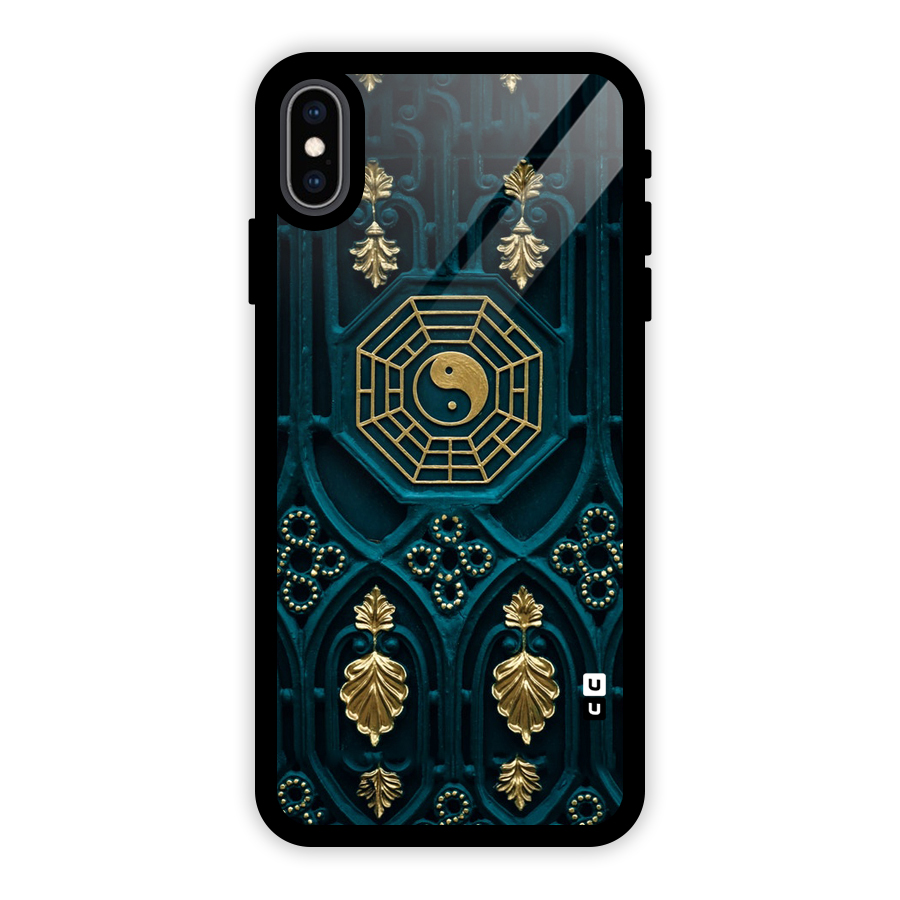 Peace Web Design Glass Back Case for iPhone XS Max