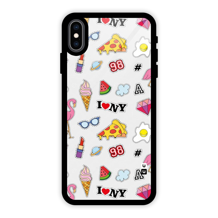 Personnel Quirk Glass Back Case for iPhone XS Max