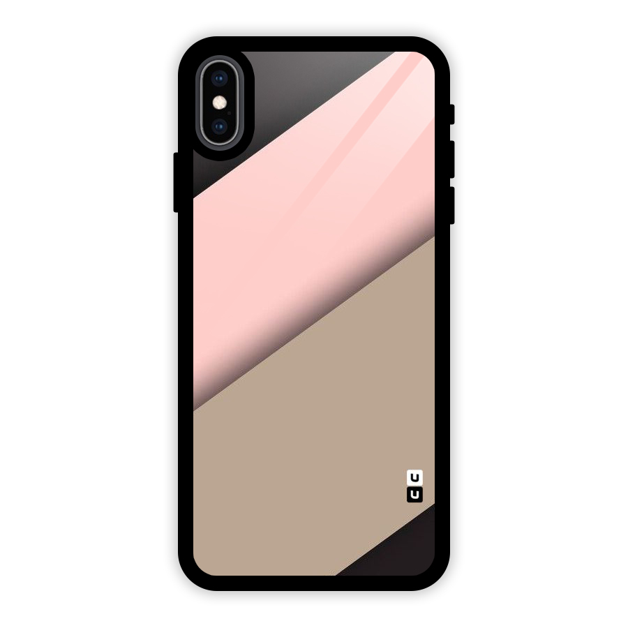 Pink Diagonal Glass Back Case for iPhone XS Max