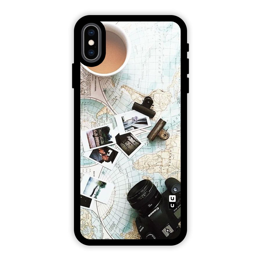 Post Stamps Travel Glass Back Case for iPhone XS Max