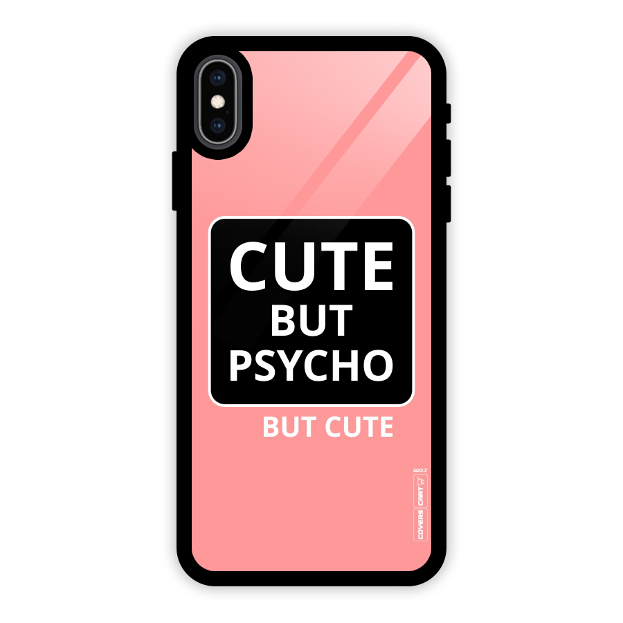 Psycho But Cute Glass Back Case for iPhone XS Max