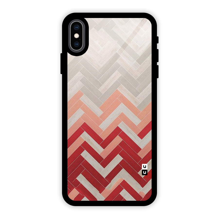 Reds and Greys Glass Back Case for iPhone XS Max