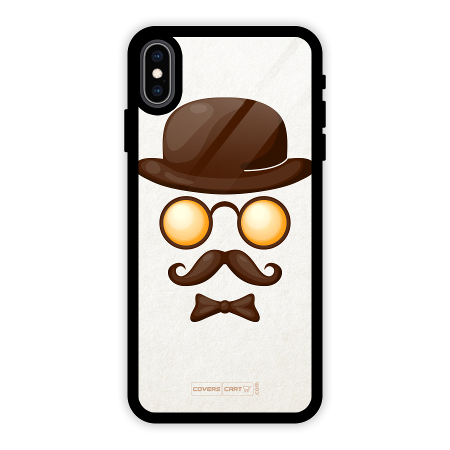 Retro Style Glass Back Case for iPhone XS Max