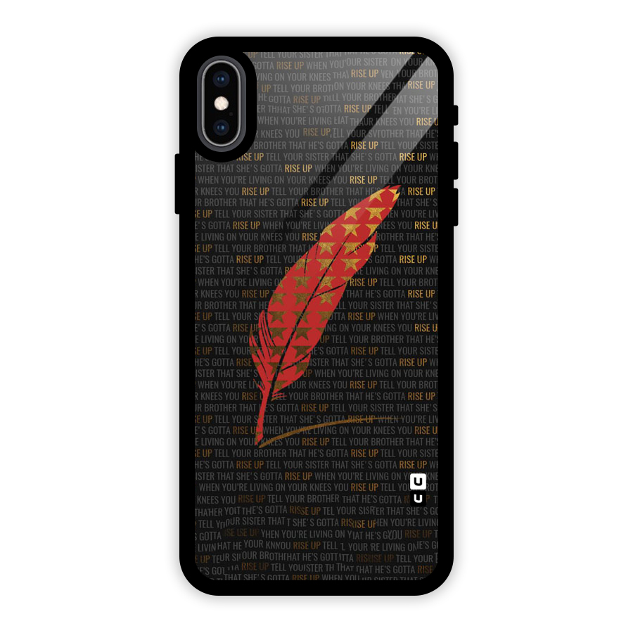 Rise Up Feather Glass Back Case for iPhone XS Max