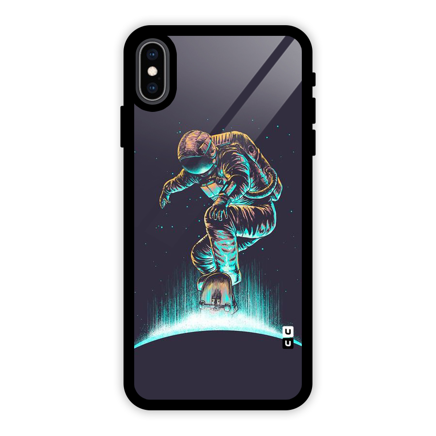 Rolling Spaceman Glass Back Case for iPhone XS Max