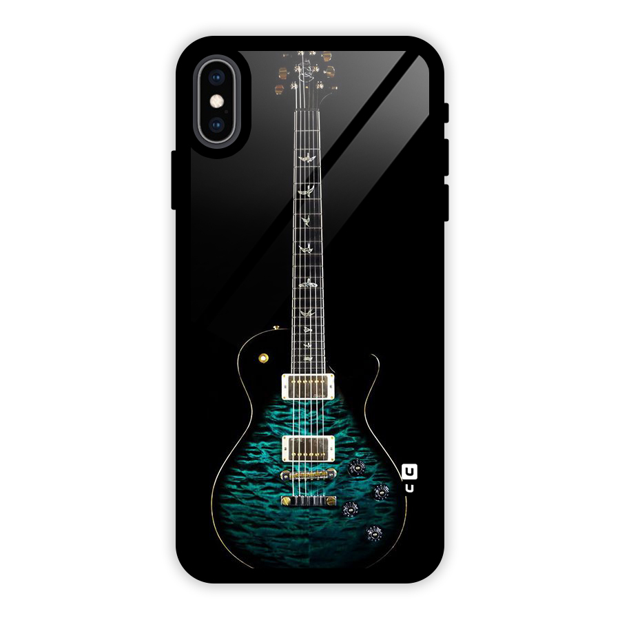 Royal Green Guitar Glass Back Case for iPhone XS Max
