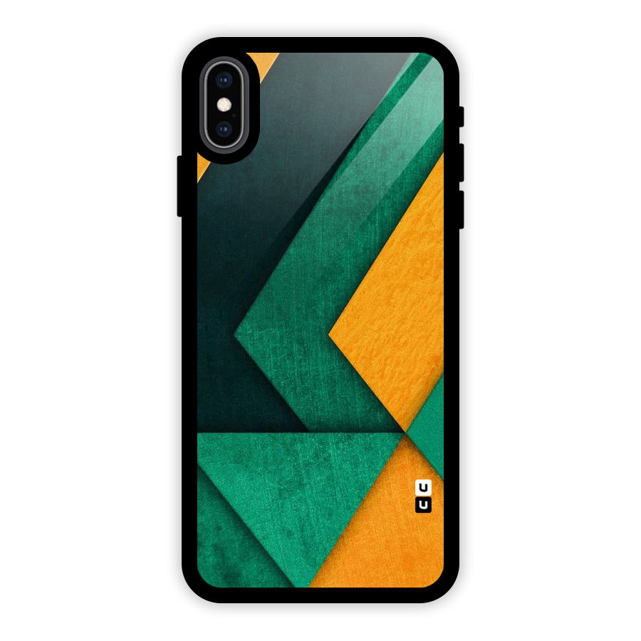 Rugged Abstract Stripes Glass Back Case for iPhone XS Max