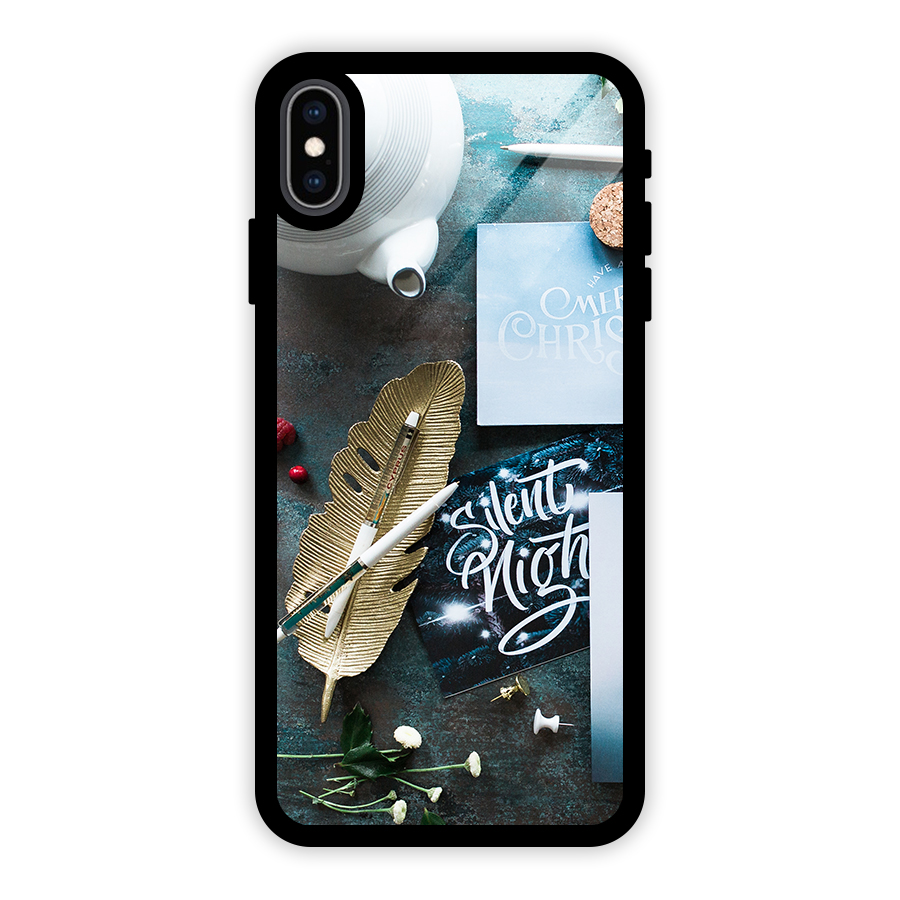 Silent Night Celebrations Glass Back Case for iPhone XS Max