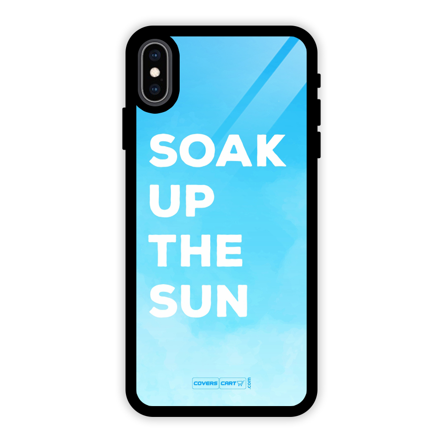 Soak Up The Sun Glass Back Case for iPhone XS Max