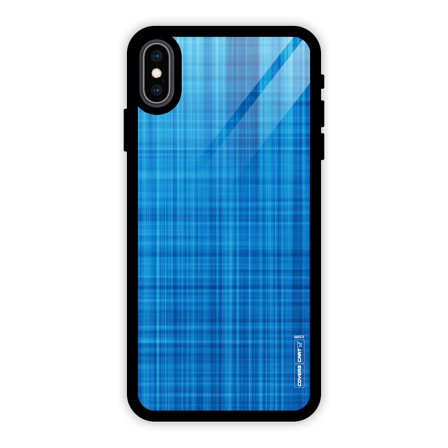 Stripe Blue Abstract Glass Back Case for iPhone XS Max