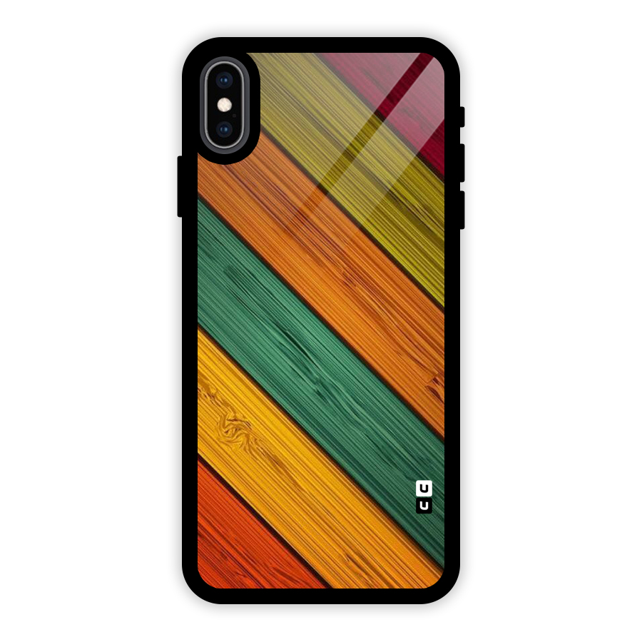 Stripes Classic Design Glass Back Case for iPhone XS Max