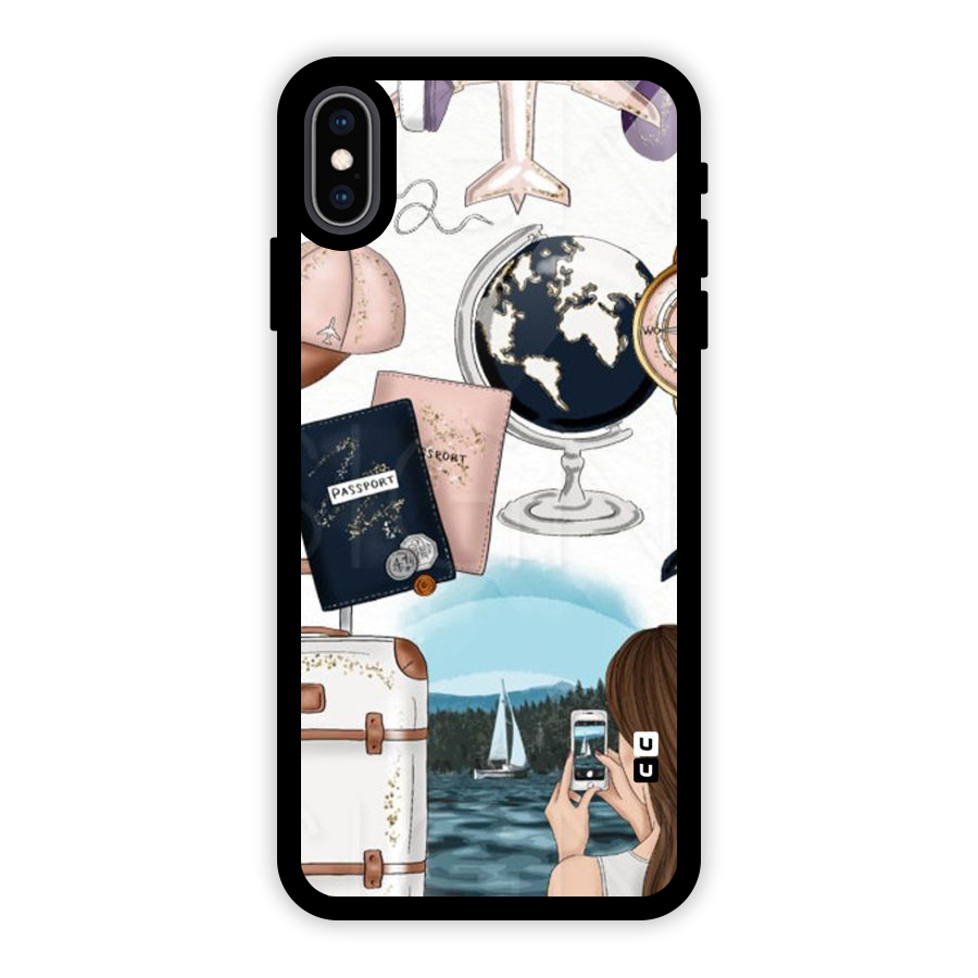 Travel Diaries Glass Back Case for iPhone XS Max
