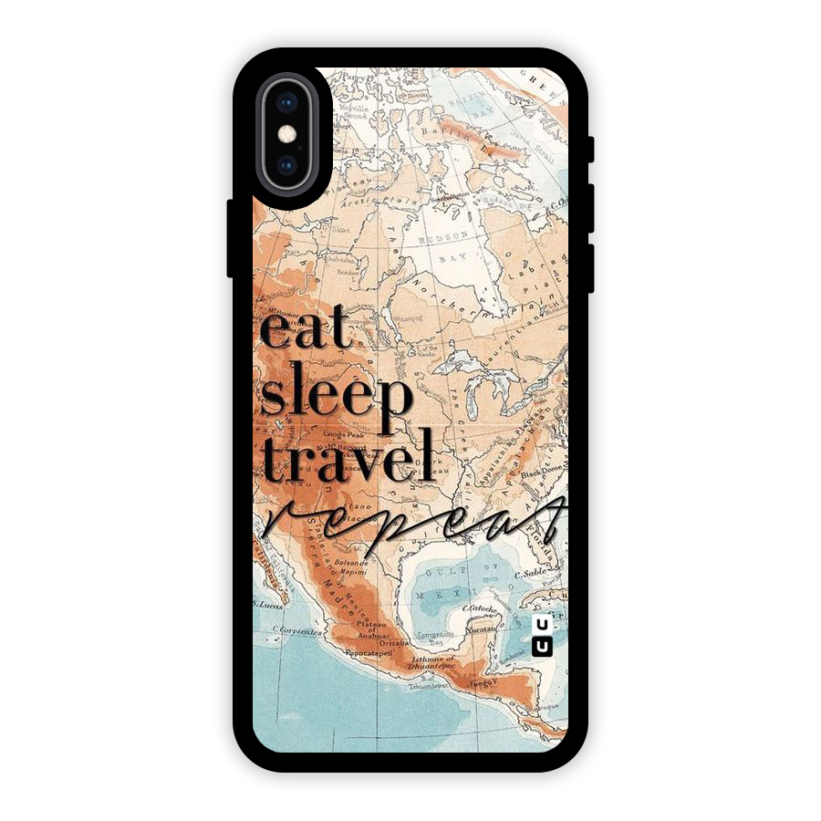 Travel Repeat Glass Back Case for iPhone XS Max