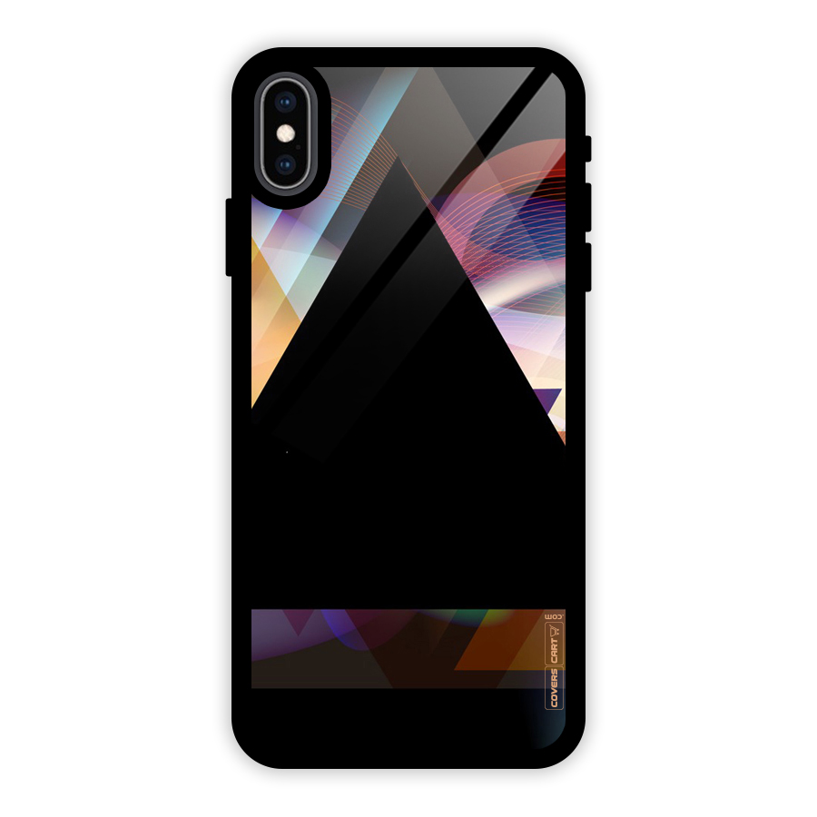 Triangle Black Abstract Glass Back Case for iPhone XS Max