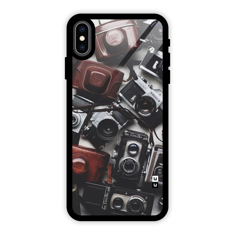 Vintage Beauty Shutter Glass Back Case for iPhone XS Max