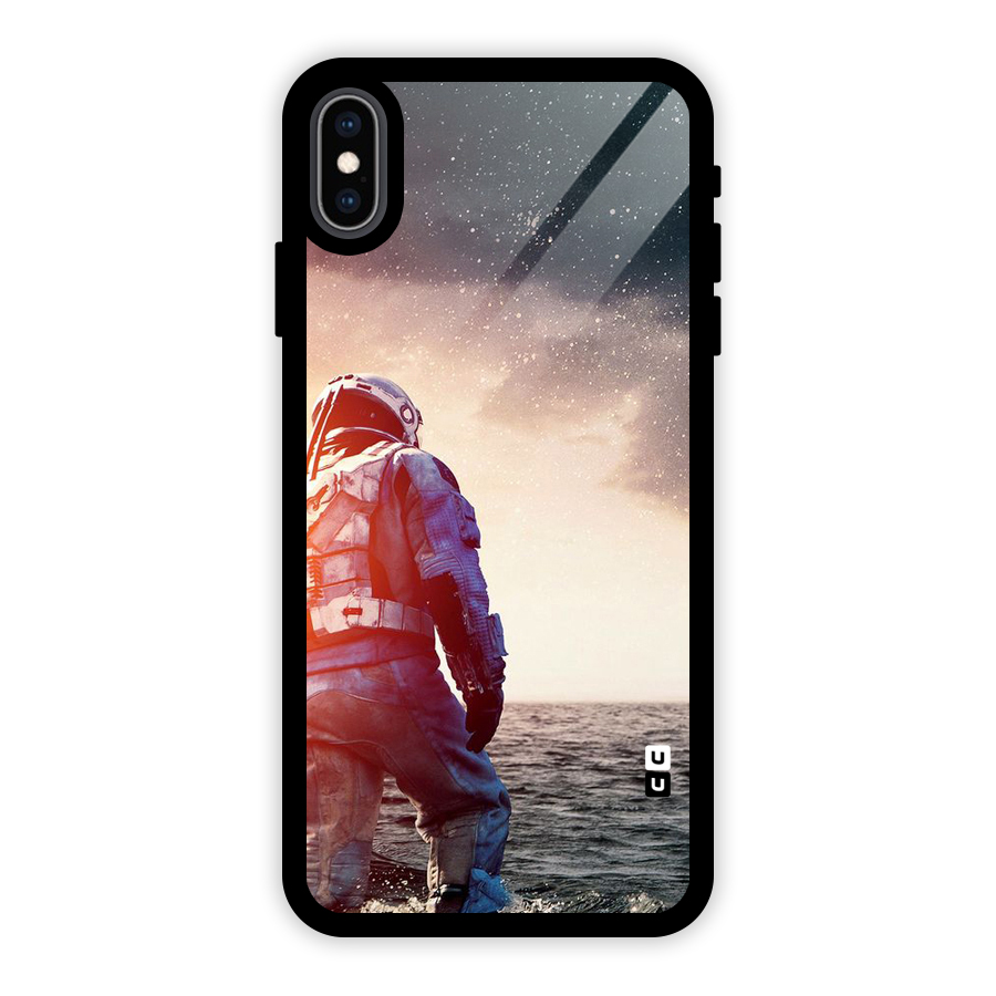 Water Astronaut Glass Back Case for iPhone XS Max
