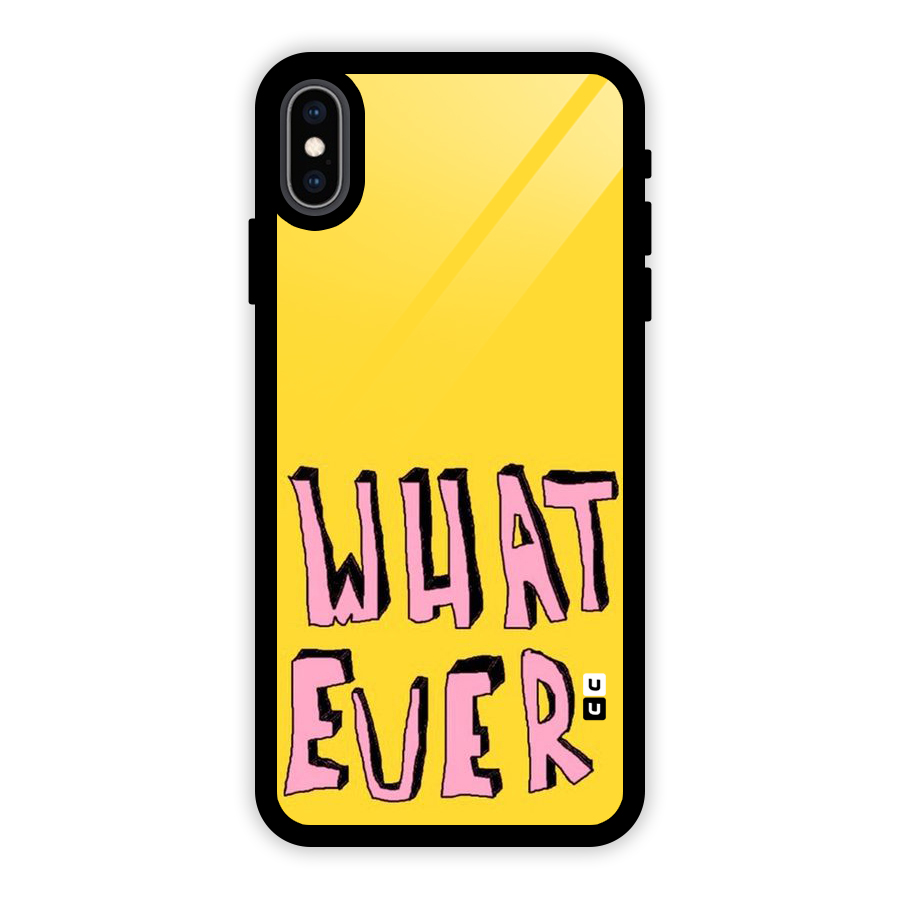 Whatever Yellow Glass Back Case for iPhone XS Max