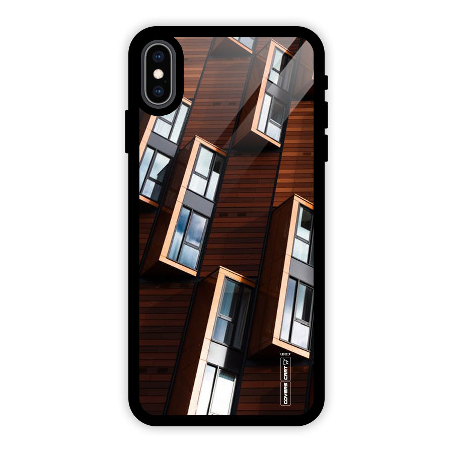 Window Abstract Glass Back Case for iPhone XS Max