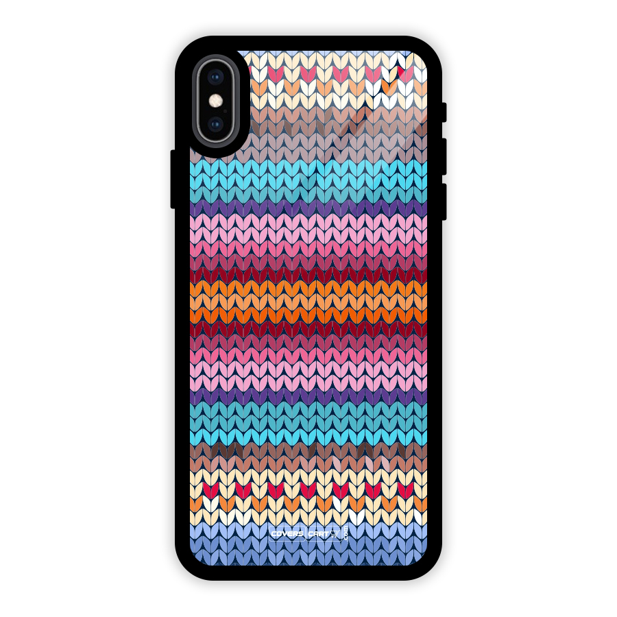 Woolen Glass Back Case for iPhone XS Max