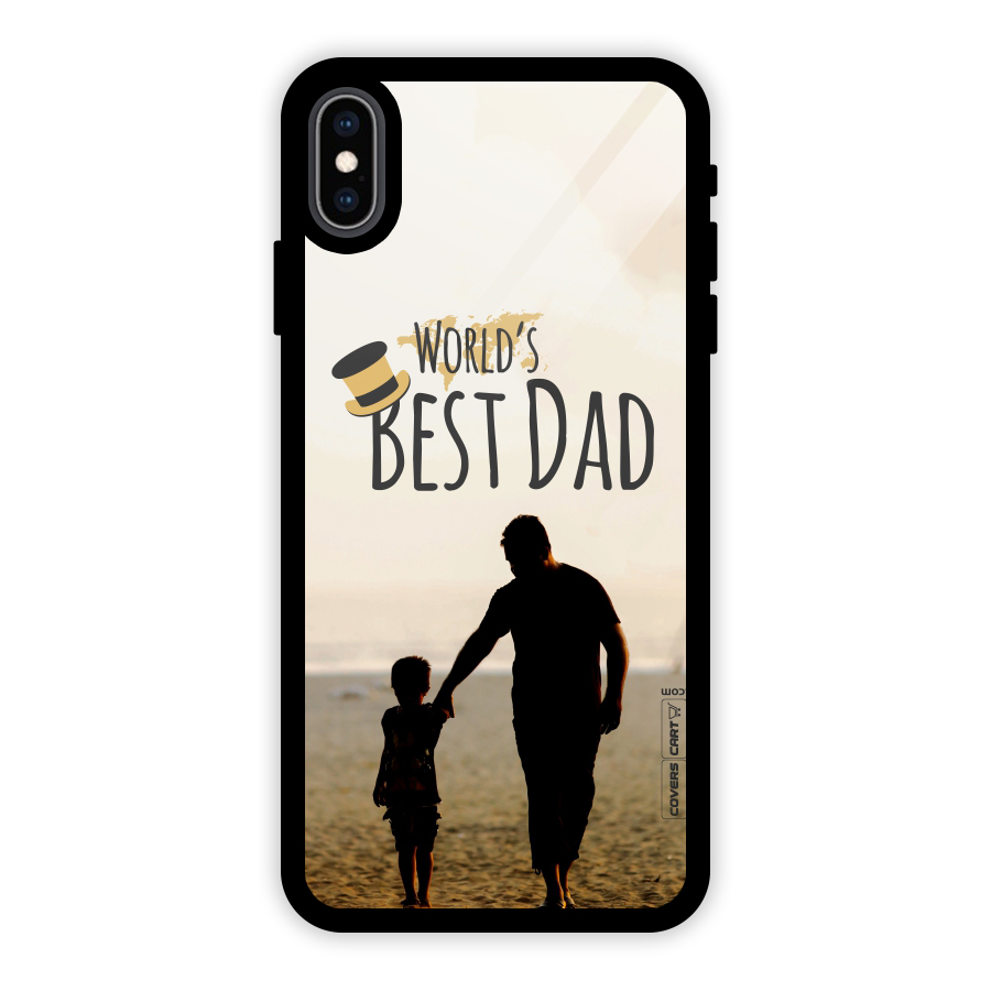 Worlds Best Dad Glass Back Case for iPhone XS Max