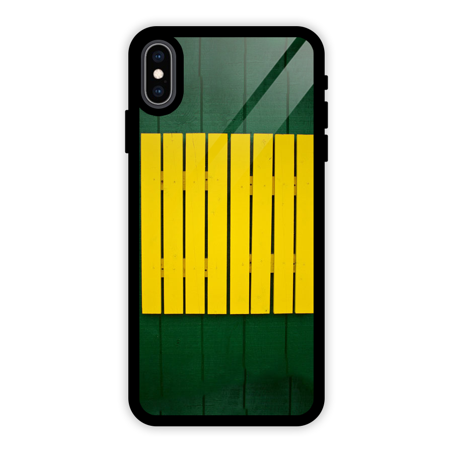 Yellow Fence Glass Back Case for iPhone XS Max