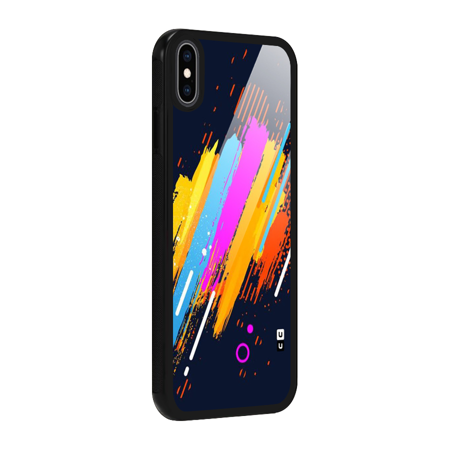 Abstract Shades Glass Back Case for iPhone XS Max