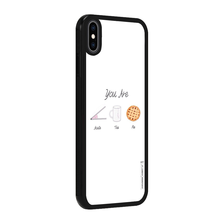 Acute Tea Pie Glass Back Case for iPhone XS Max