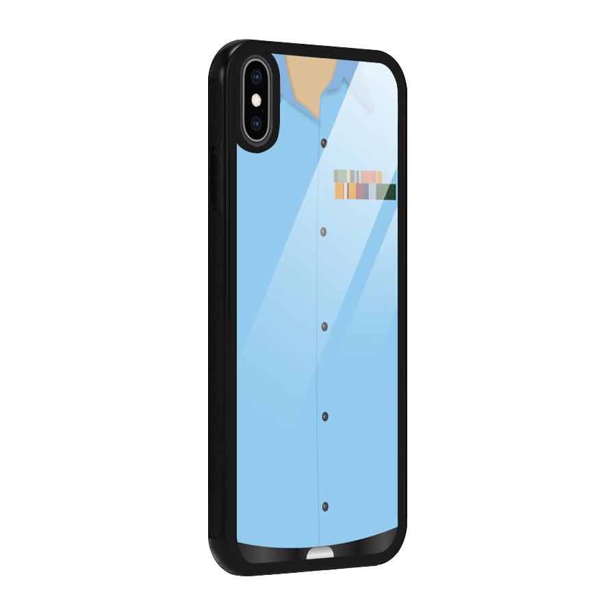 Air Force Uniform Glass Back Case for iPhone XS Max
