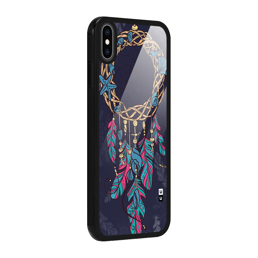 Animated Dream Catcher Glass Back Case for iPhone XS Max
