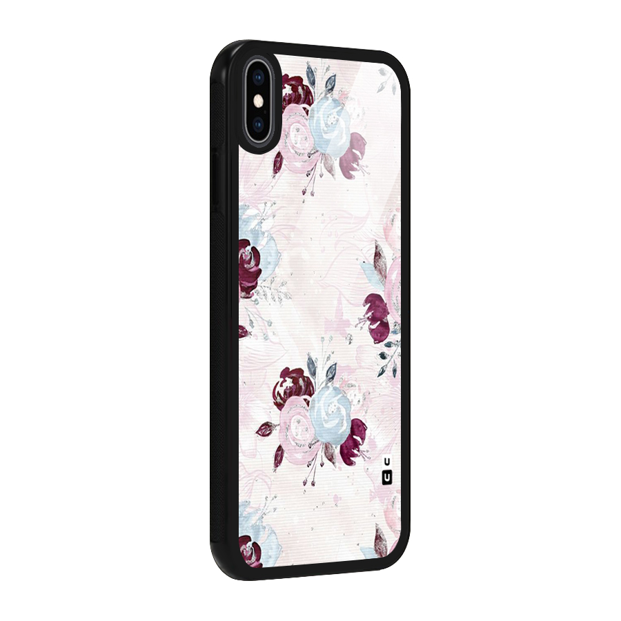 Artsy Florasy Glass Back Case for iPhone XS Max
