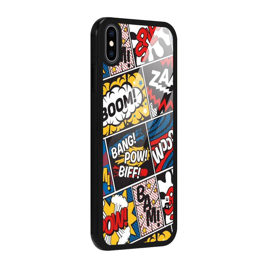 Bam Pattern Glass Back Case for iPhone XS Max